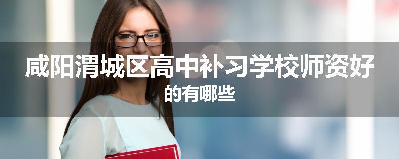 咸阳渭城区高中补习学校师资好的有哪些