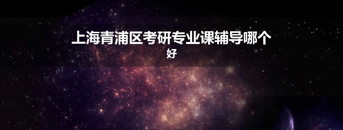 上海青浦区考研专业课辅导哪个好