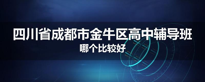四川省成都市金牛区高中辅导班哪个比较好