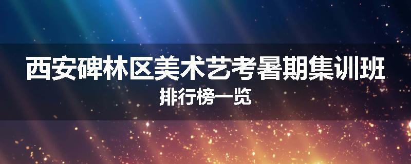 西安碑林区美术艺考暑期集训班排行榜一览