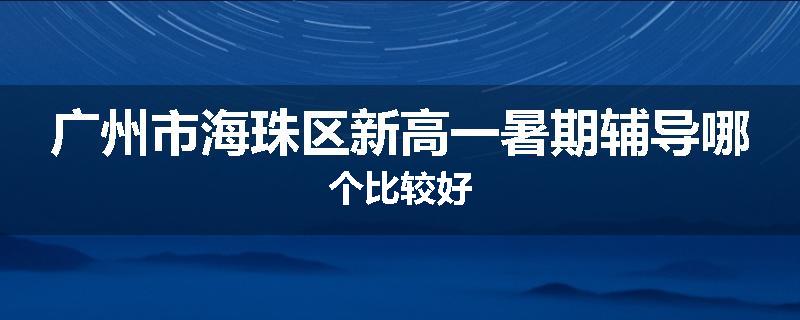 广州市海珠区新高一暑期辅导哪个比较好