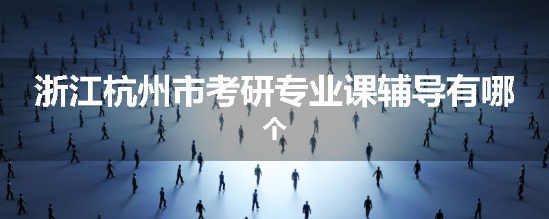 浙江杭州市考研专业课辅导有哪个