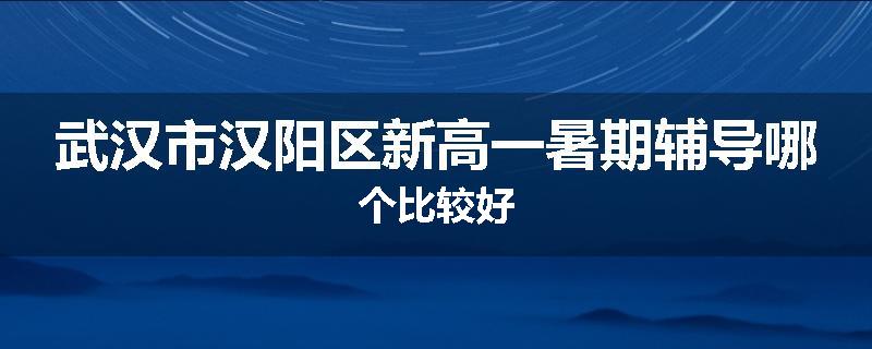 武汉市汉阳区新高一暑期辅导哪个比较好