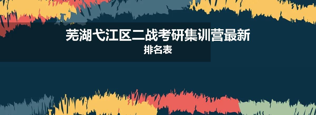 芜湖弋江区二战考研集训营最新排名表