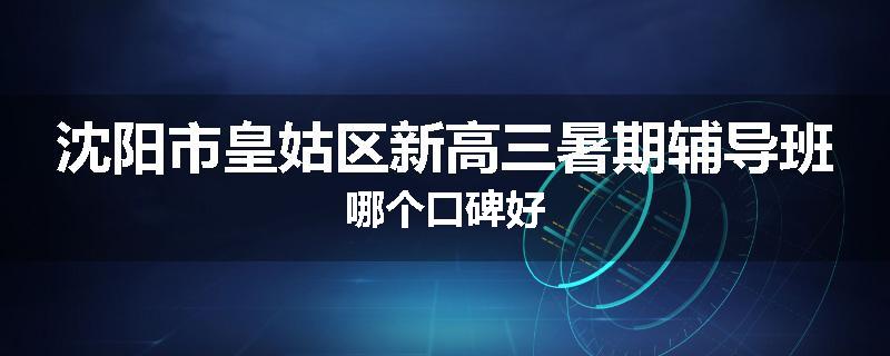 沈阳市皇姑区新高三暑期辅导班哪个口碑好