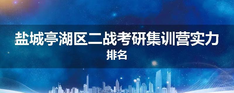 盐城亭湖区二战考研集训营实力排名