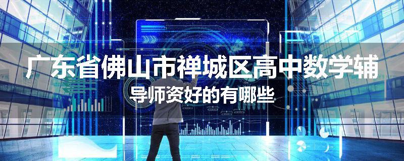 广东省佛山市禅城区高中数学辅导师资好的有哪些