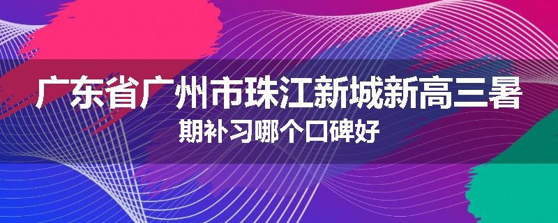 广东省广州市珠江新城新高三暑期补习哪个口碑好