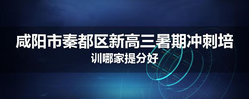 咸阳市秦都区新高三暑期冲刺培训哪家提分好
