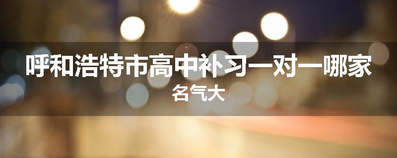 呼和浩特市高中补习一对一哪家名气大