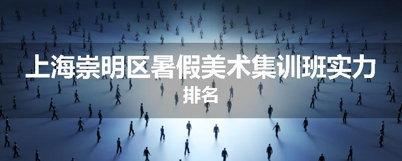 上海崇明区暑假美术集训班实力排名