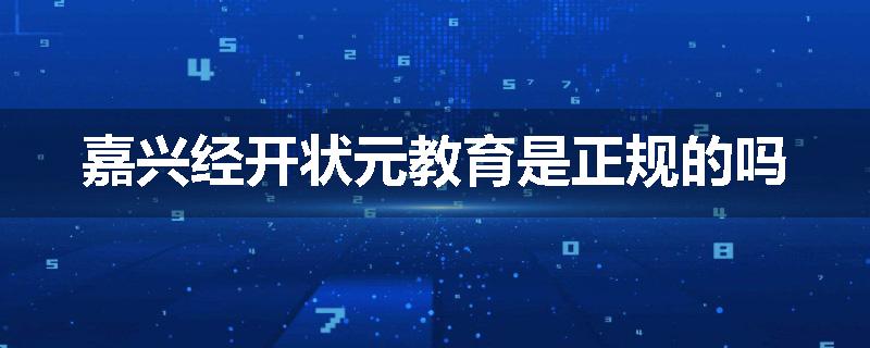 嘉兴经开状元教育是正规的吗
