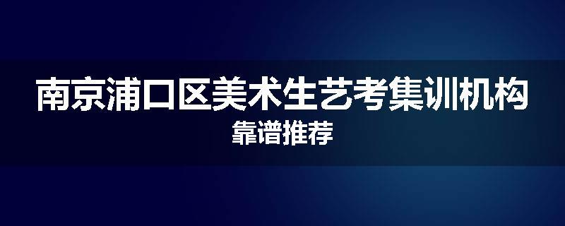 南京浦口区美术生艺考集训机构靠谱推荐