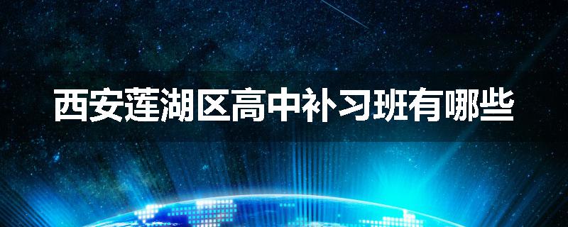 西安莲湖区高中补习班有哪些