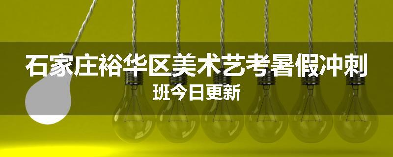 石家庄裕华区美术艺考暑假冲刺班今日更新