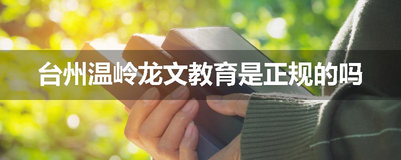 台州温岭龙文教育是正规的吗