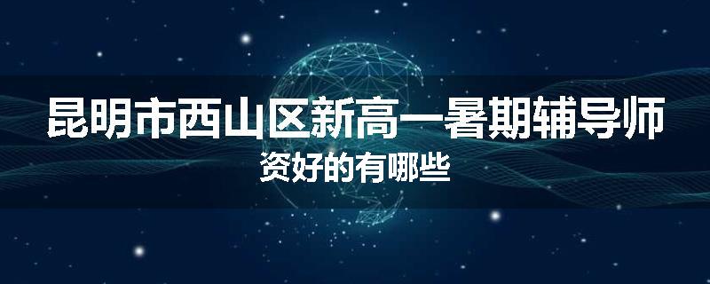 昆明市西山区新高一暑期辅导师资好的有哪些