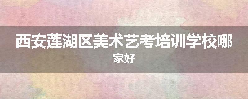 西安莲湖区美术艺考培训学校哪家好