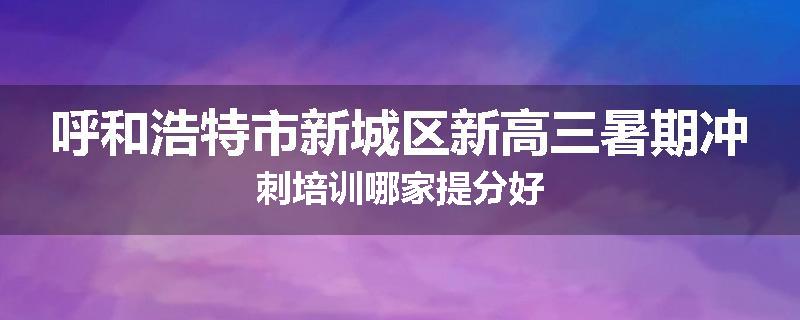 呼和浩特市新城区新高三暑期冲刺培训哪家提分好