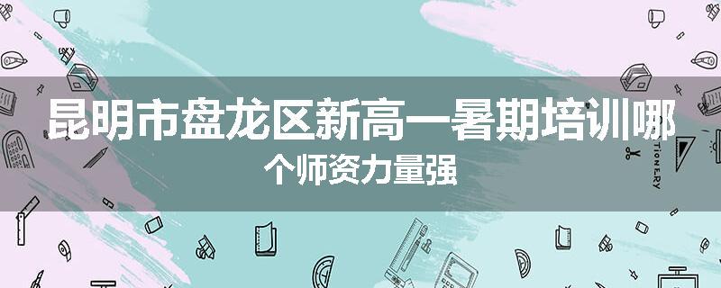 昆明市盘龙区新高一暑期培训哪个师资力量强