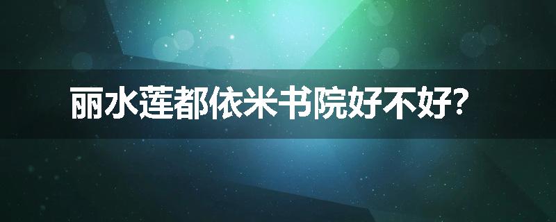 丽水莲都依米书院好不好？