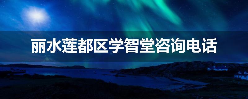 丽水莲都区学智堂咨询电话