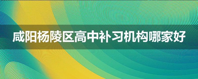 咸阳杨陵区高中补习机构哪家好