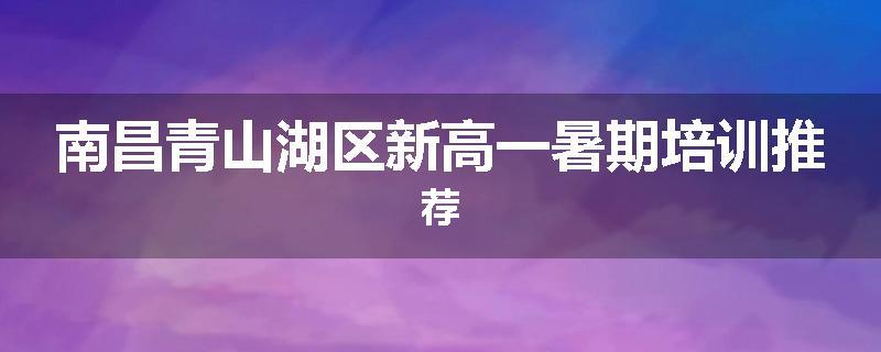 南昌青山湖区新高一暑期培训推荐