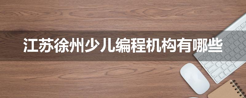 江苏徐州少儿编程机构有哪些