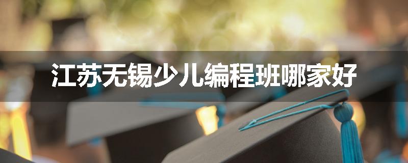 江苏无锡少儿编程班哪家好