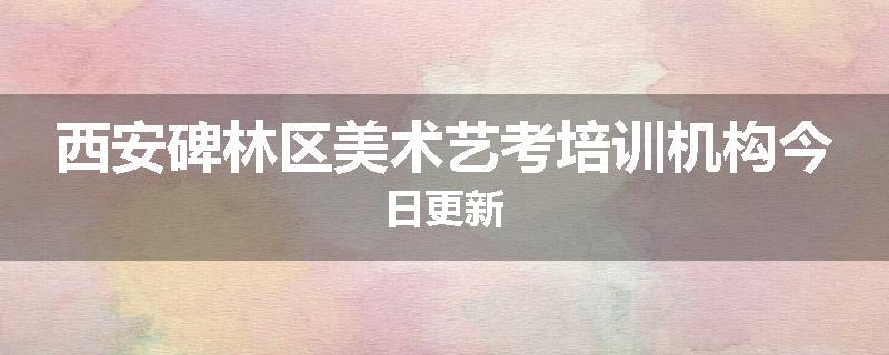 西安碑林区美术艺考培训机构今日更新