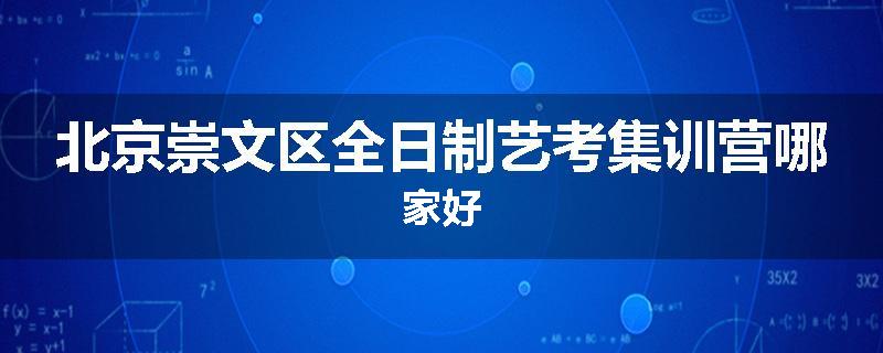 北京崇文区全日制艺考集训营哪家好