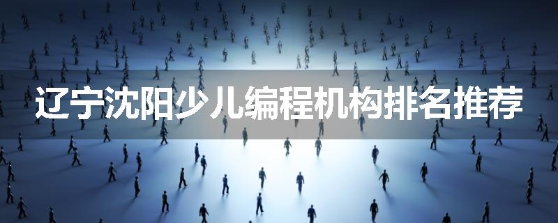 辽宁沈阳少儿编程机构排名推荐