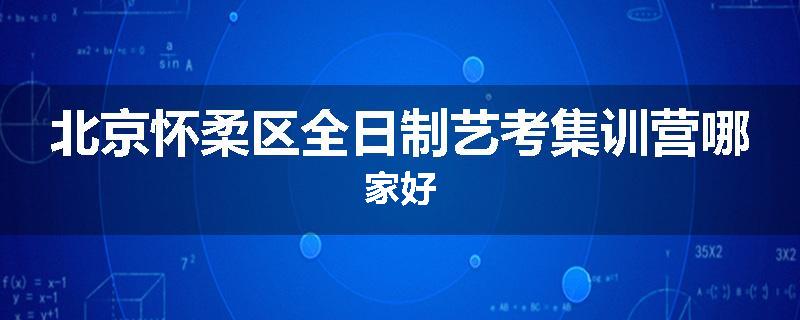 北京怀柔区全日制艺考集训营哪家好