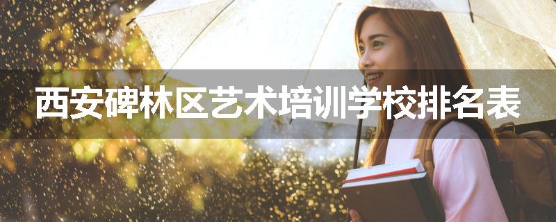 西安碑林区艺术培训学校排名表