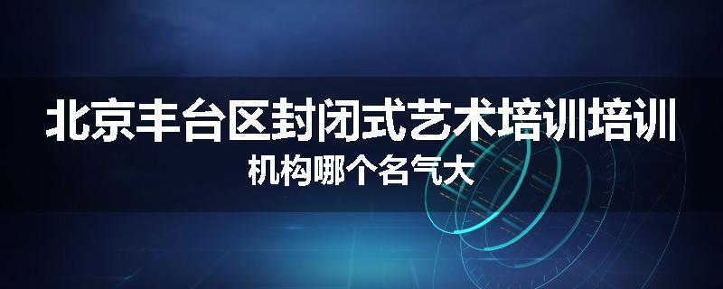 北京丰台区封闭式艺术培训培训机构哪个名气大
