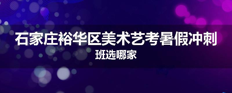 石家庄裕华区美术艺考暑假冲刺班选哪家