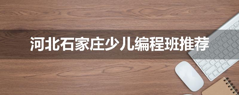 河北石家庄少儿编程班推荐