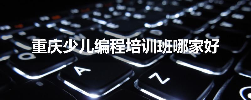 重庆少儿编程培训班哪家好