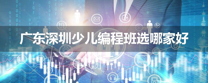 广东深圳少儿编程班选哪家好