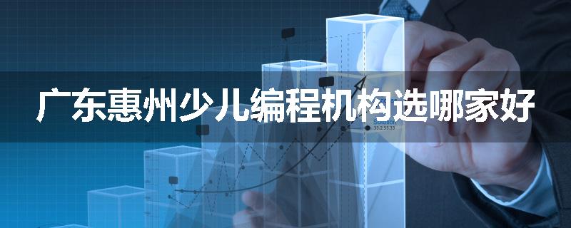广东惠州少儿编程机构选哪家好