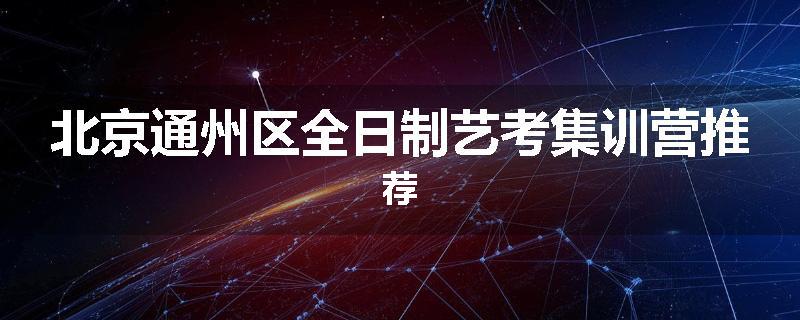 北京通州区全日制艺考集训营推荐