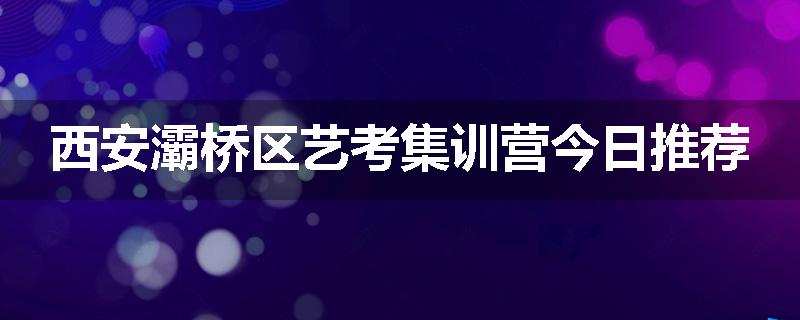 西安灞桥区艺考集训营今日推荐