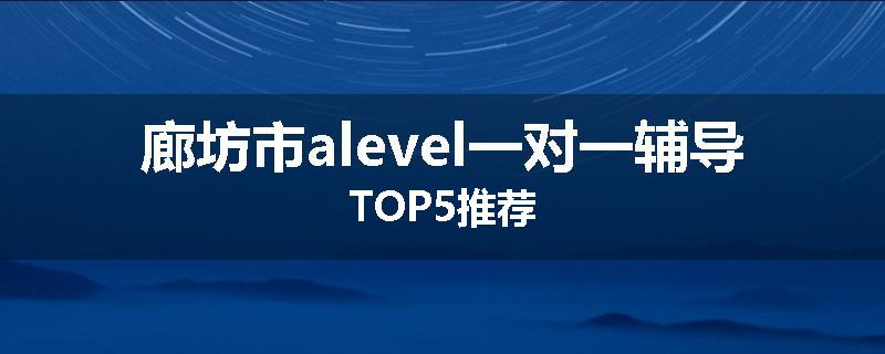 廊坊市alevel一对一辅导TOP5推荐