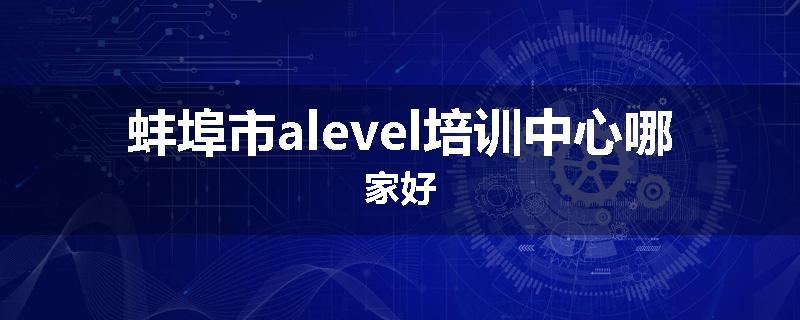 蚌埠市alevel培训中心哪家好