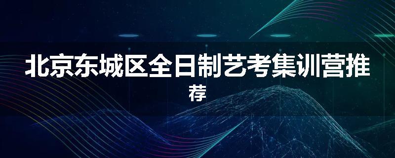 北京东城区全日制艺考集训营推荐