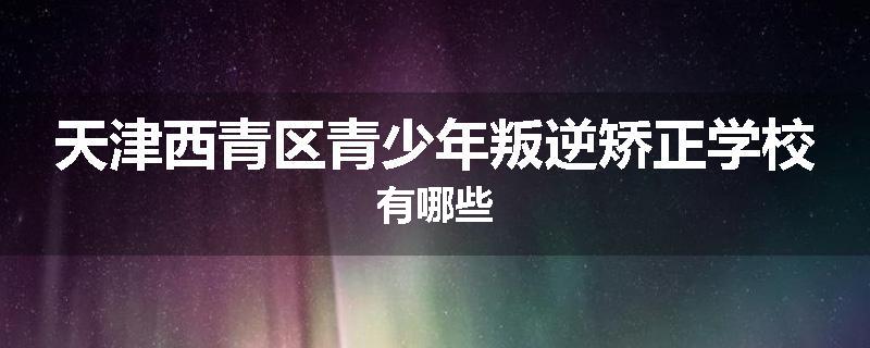 天津西青区青少年叛逆矫正学校有哪些