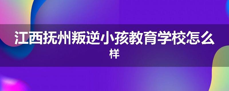 江西抚州叛逆小孩教育学校怎么样