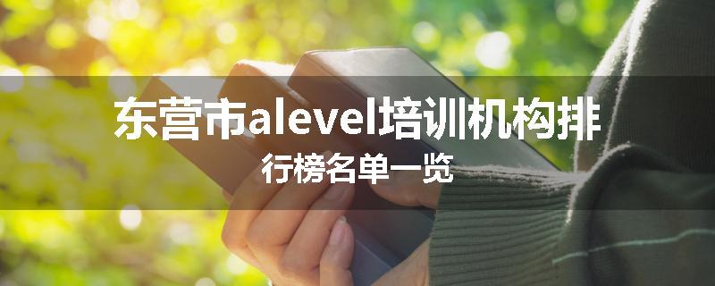 东营市alevel培训机构排行榜名单一览