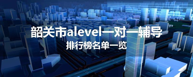 韶关市alevel一对一辅导排行榜名单一览